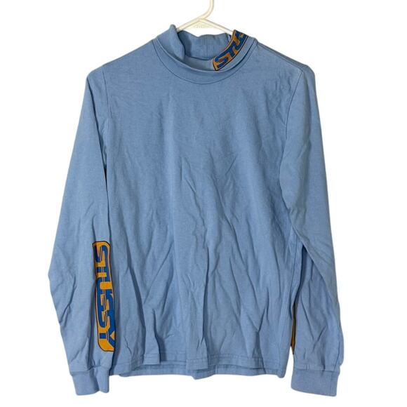 Y2K Stussy Blue Turtle Neck Blue Size XS - Picture 1 of 5